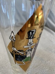 Vintage Libbey Bar Glass Fiji Witch Doctor Beer Glass Voodoo Cartoon Rare 8”
