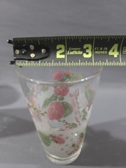 Vtg Pfaltzgraff Set Of 4 Cap May 16oz Glasses Floral Pattern Discontinued