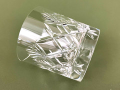Edinburgh Kelso Criss Cross Fan Cut Crystal Old Fashioned Tumbler Glass 3 1/4»