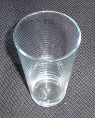 CIRCLEWARE 6″ Flat Tumbler Cooler Glass THEORY Pattern 17 oz SO