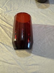 Set of 6 Ruby Red Juice Tumblers – Vintage Solid Red Glass