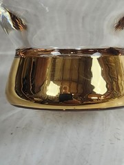 Anchor Hocking Manhattan Rocks Glasses 22k Gold Base Old Fashioned Pair of 2