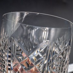 DAMAGED Waterford Crystal Clare Old Fashioned Tumbler Glass- 3 3/8″ FREE US SHIP