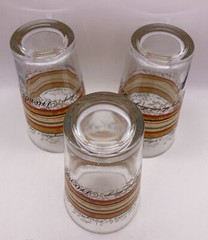 Set Of 3 MCM Libbey FAMILY-HOME-FRIENDS Thanksgiving Glasses 16.2 OZ Excellent