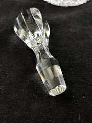 Ebeling and Reuss Hand-Blown German Crystal Decanter Set 8 Colorful Wine Glasses