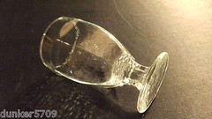 CLEAR CRYSTAL PEDESTAL SIX SIDED WINE GLASS 5 1/2 INCHES HIGH – 8 FLUID OUNCES