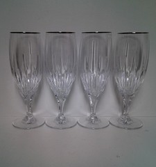 Mikasa ARCTIC LIGHTS (PLATINUM) Ice Tea Glasses SET OF FOUR More Items Here