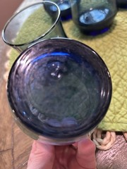 Vintage Libbey Glass Juice Tumblers SET OF 5 Apollo Blue 3 1/8″ Tall Holds 5 oz