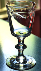 Vtg Set 4 HAWKES ‘ROYAL’ Cut Crystal ARCHED LEAF Claret Wine Glasses 5 1/8″