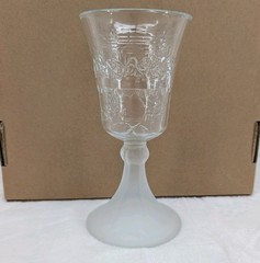 Vintage Tiara Exclusive Clear Glass Lord’s Last Supper Wine Goblet