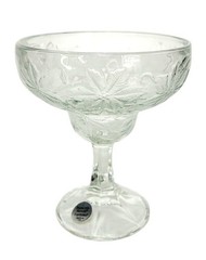 Vintage Princess House Fantasia Etched Floral Set of Four Margarita Glasses