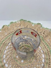 Vtg Boscul Velvet Peanut Butter Greyhound Racing #5 Drinking Glass Tumbler Dogs