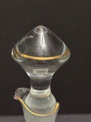 MCM Cordial Set Decanter & 5 Glasses Cut Etched Frosted & Gilt