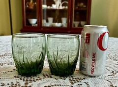 Anchor Hocking Central Park Ivy Tumbler Juice or Rocks Glasses Set Of 2