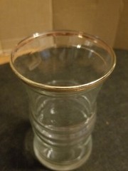 Vintage Clear With Gold Rim Anchor Hocking 4¾» Water Glass Belted