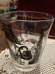 set of 2 construction machinery glasses