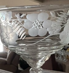 Set of 6 Vintage Libbey Cocktail Glasses Rock “Halifax” Pattern Etched 6”H