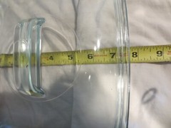 Pyrex Replacement Lid Roundish Rectangular with Crescent Handle ID: C 624