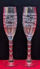 2000 Millennium Champagne Flutes