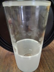 4 Glass Tumblers With Flower Etching