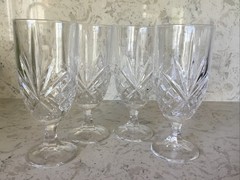 Set of 4 Godinger Shannon Dublin Pattern Crystal Iced Tea Glasses 14 oz.