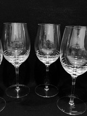 Vintage Luminarc Harena Cut Crystal Wine Glasses Set of 4 Made in France 8”