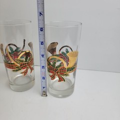 Culver Christmas 22kt Gold Yule Horn Highball Glasses – Vintage Set of 2 EUC