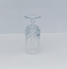 Crystal D’Arques Durand Longchamp Crystal Ice Tea Glass Diamond Pattern 7”