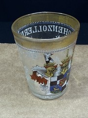 Fritz Heckert German Silesian Historismus Hand Enameled Armorial Beaker Antique