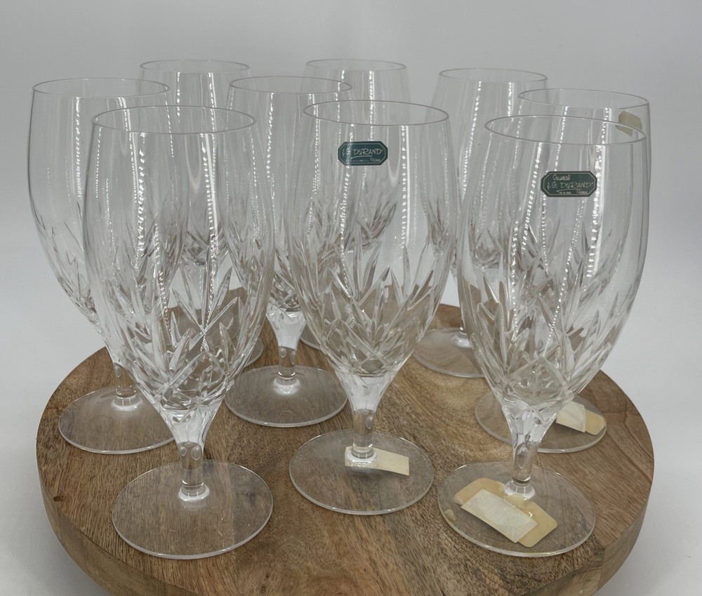Vintage J.G. Durand Orion Crystal Stemware Set Of 9