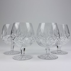 Set 4 Waterford Crystal Lismore Brandy Snifter Glasses 5 1/16″ Ireland
