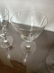 Vtg Skruf Sweden Encased Teardrop Stem Champagne/wine Glasses 6 Oz Set Of 7