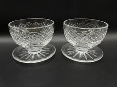 Waterford Alana Footed Grapefruit Dessert Bowl Glasses (Set of 2) Irish Crystal