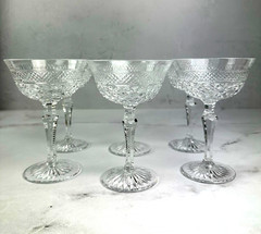Vintage Josair Patrician Caterina Champagne Coupe Glasses Set 6 Germany