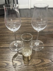 Louis XIII Riedel Crystal Glass Set Of 2 With Matching Jigger