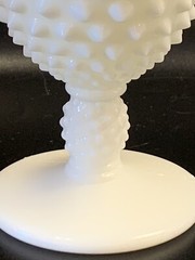 Set Of 2 Fenton Milk Glass Hobnail Small Wine Goblets Flared Rim VERY RARE 4.25″