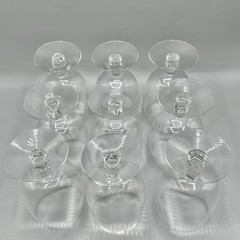 Set Of 9 Vintage Fostoria Fascination Clear Footed Ice Tea Glasses /cb