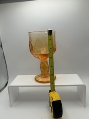 Vintage Tiffin Franciscan Cabaret 6” Water Goblet in Persimmon/Orange Glass. D3