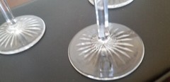 St Louis Crystal Wine Stems Tommy Pattern 5.5 inch Set of 3