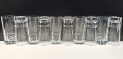 10 Libbey Squire Cooler Glasses Set Clear Vertical Cut Drink Tumbler Barware Lot