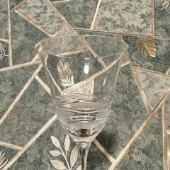 Honour Crystal Set of 4 Clear Lead Crystal Wine Glasses Hand Blown Slovakia