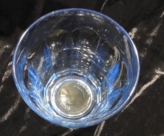 Pasabahce Glass Co. BAROQUE Azure Turkey Blue Flat Old Fashioned Tumbler