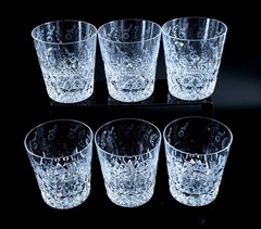 (644) **RETIRED Rogaska Gallia Crystal DOF glasses Set 6 **SEE PICS