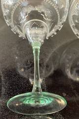 Set Of 2 Vintage Cristal d’Arques-Durand Sombrero Margarita Glasses – Green Stem