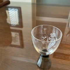RARE MCM Rosenthal Floral Fortuna Smoke Stem Glasses, Set of 8, 3.5″ Tall