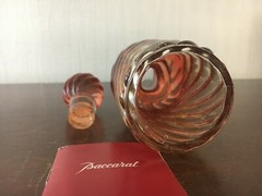1 Bottle Rose Rosette Round Square Crystal by Baccarat (H: 14 cm)