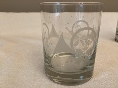Princess House French Horn Set of Four On the Rocks Glasses~Weighted Bottoms