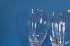 Augusta Gorham Crystal Blown Glass 8.25″ Tall Ice Tea Glasses Lot/3