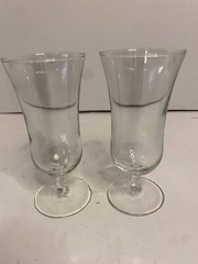 Vintage French Set of 6 Iridescent Stemmed Bar Glasses
