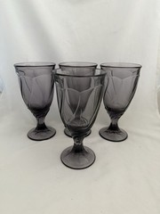 Noritake Sweet Swirl Gray Iced Tea/Water Glasses set of 4